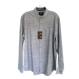 NWT Original Yellow 100% Cotton Men Grey Shirt Sz L